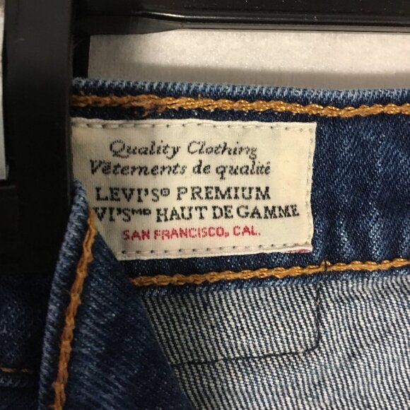 LEVIS Premium BIG E Woman Wedgie 27 Jean High Waist Straight Inseam28 Buttonfly - Picture 5 of 12